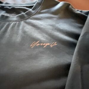 Men’s Long Sleeve YoungLA Teal/Green Tee